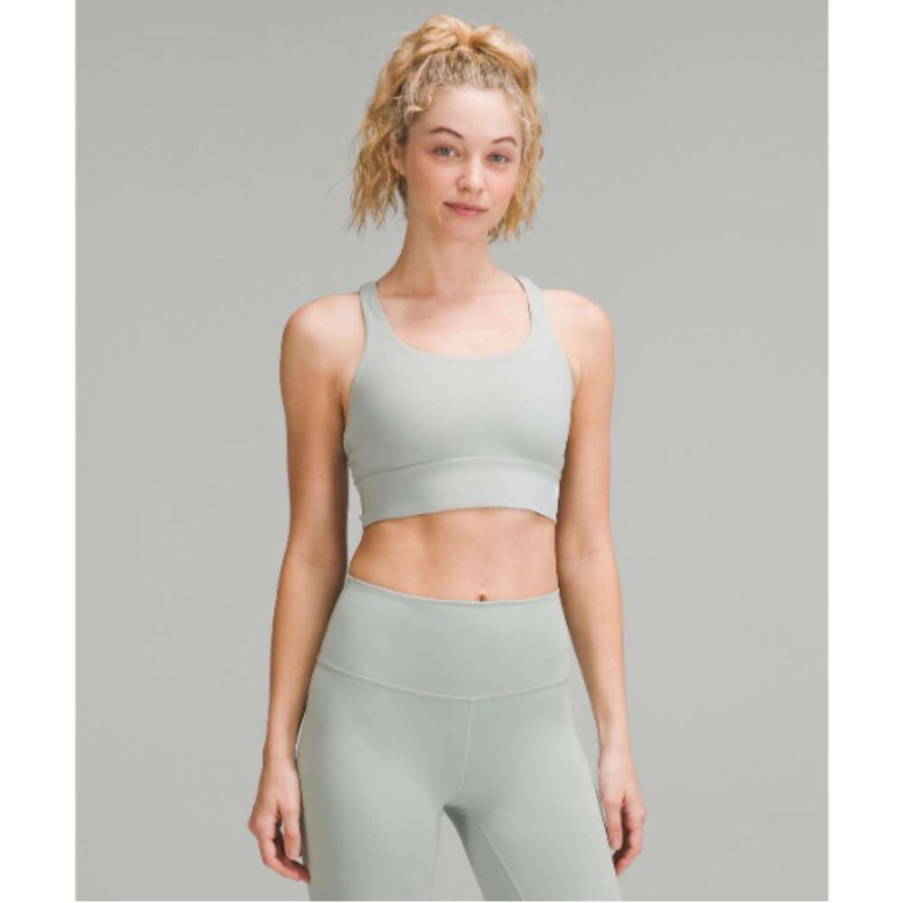 Lululemon Energy Longline Bra *Medium Support, B–D Cups Size 12 Jade Gray